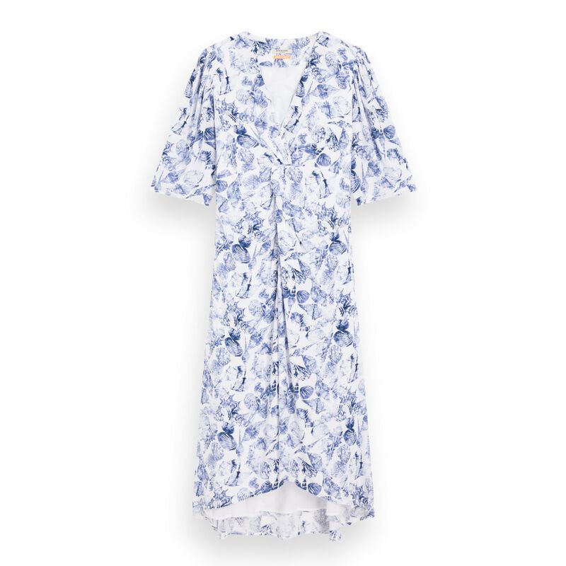 Scotch & Soda Midi Wrap Dress With Knot Detail image number 0